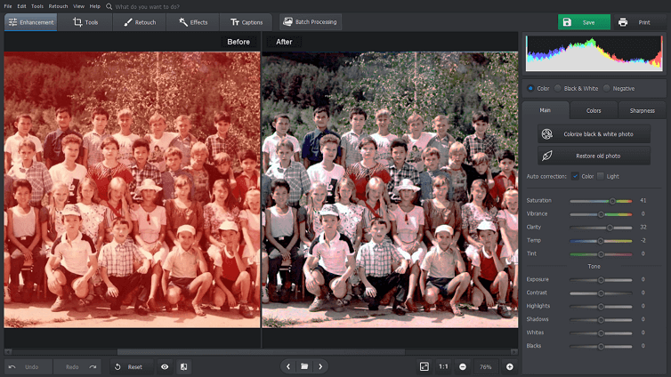 Automatic photo coloring