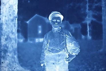 A negative photo is transformed into a positive one